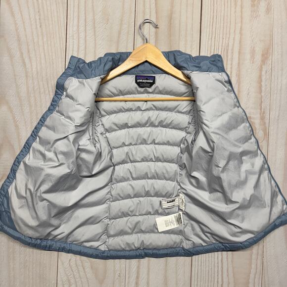 Patagonia Kids Size S (7-8) Duck Down Insulated Sweater Puffer Jacket Blue - Picture 7 of 9